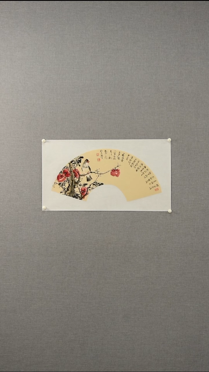 国画朱老师-花鸟-扇面 -11