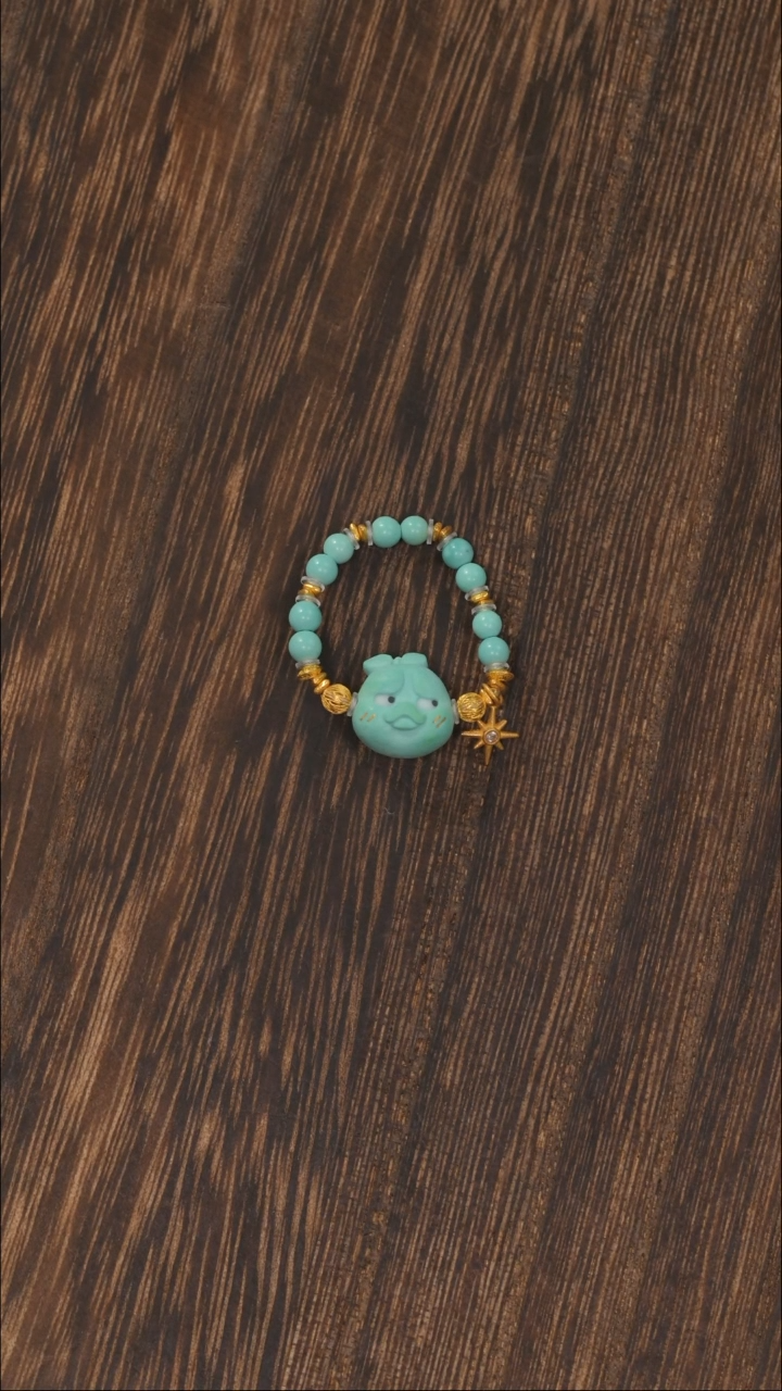 【闪购商品】绿松石戒指18K金镶嵌1