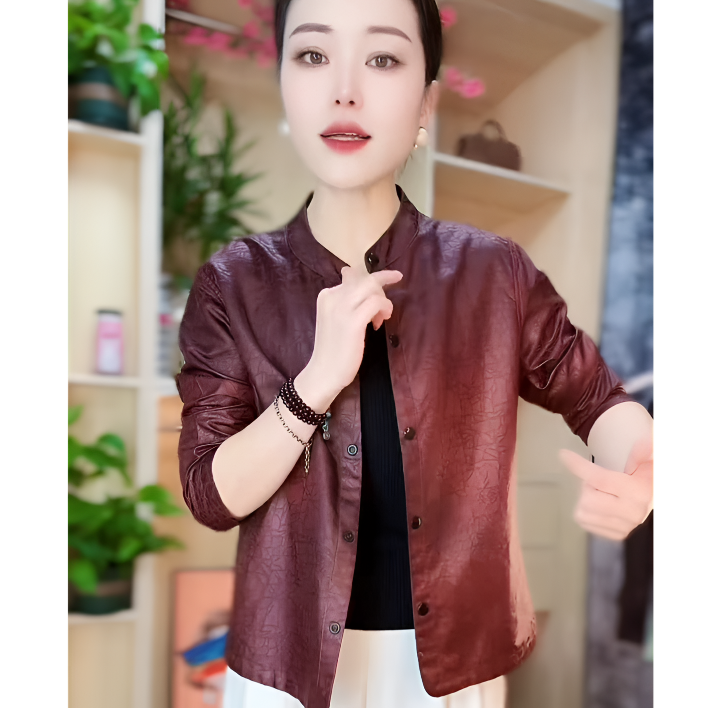 双面穿春秋季外套上衣气质时尚百搭一生罗曼短款休闲