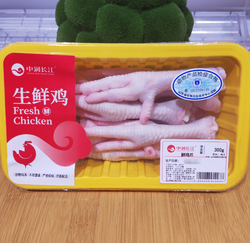 中润长江鲜鸡爪300g