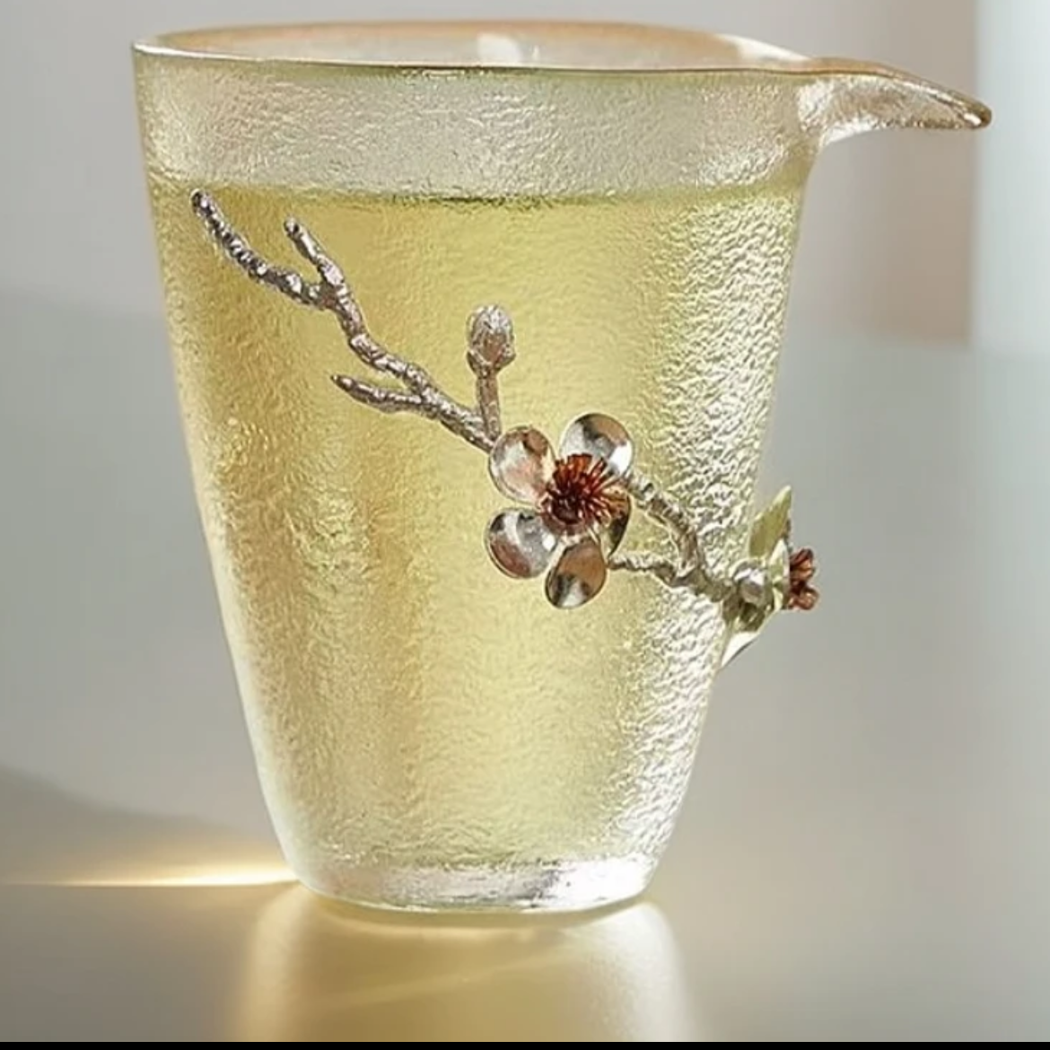 博艺茶具 玻璃梅花水晶公道-4226