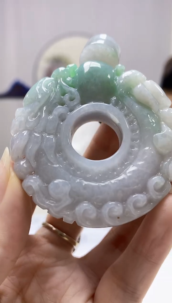 定制翡翠未镶嵌4868DD-毛货挂件69