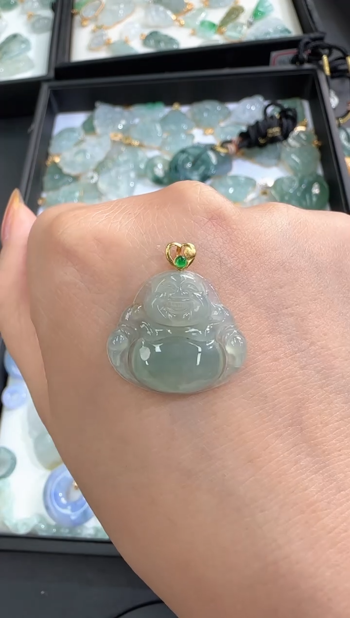【闪购商品】翡翠颈饰18K金镶嵌250213320