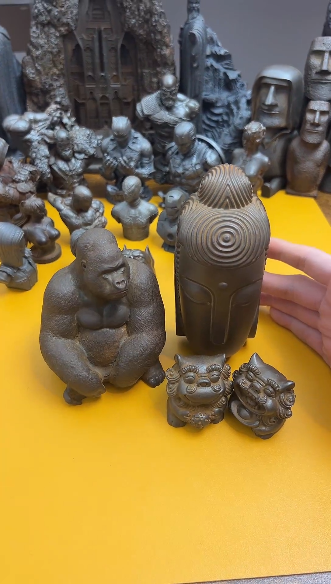 金属素*佛头  瓦猫  金刚