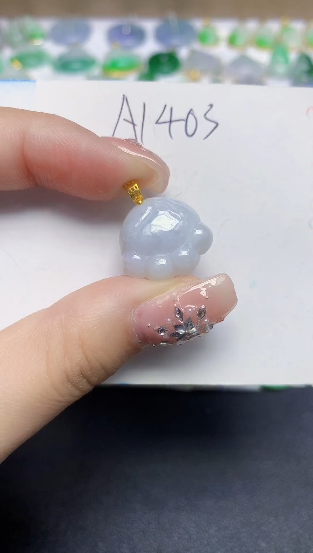 颈饰未镶嵌翡翠天然缅甸翡翠A货翡翠百元以上9元证书费自理