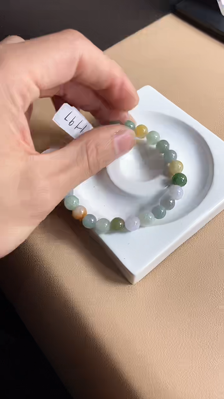 【闪购商品】翡翠手串未镶嵌天然A货翡翠手串H97