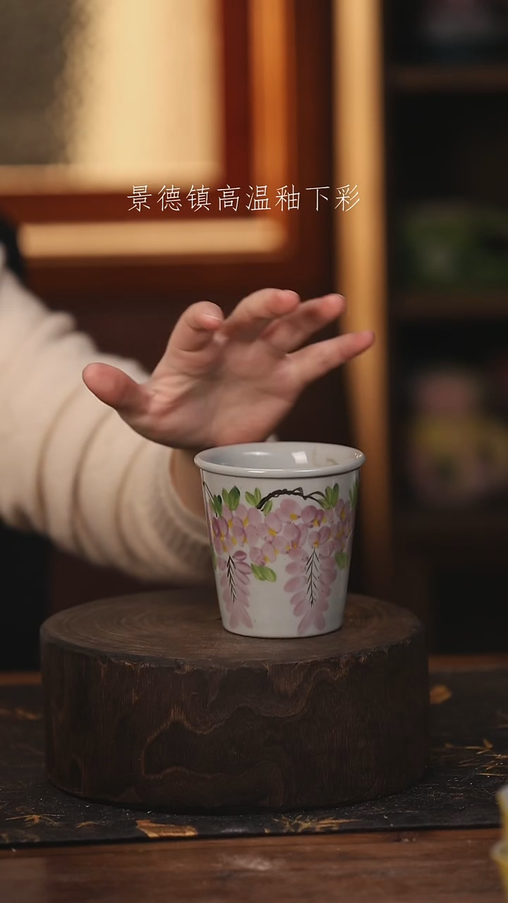 陶瓷景德镇高温釉下手绘陶瓷@L164@