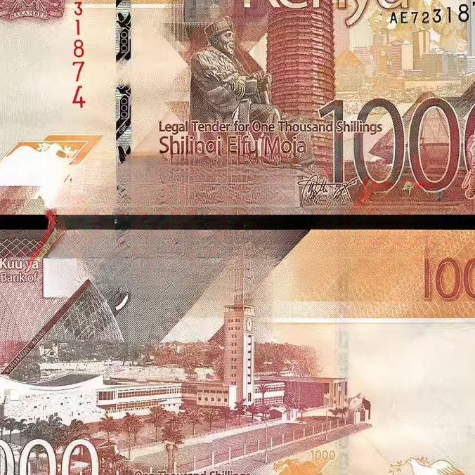 非洲肯尼亚2019年1000先令纸币外国钱币 全新UNC 收藏保真