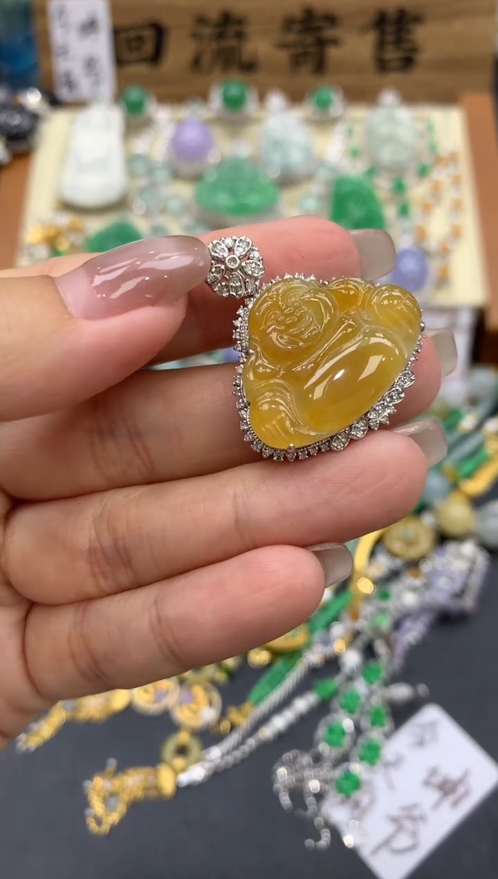 【闪购商品】翡翠颈饰18K金镶嵌413-中国好珍宝