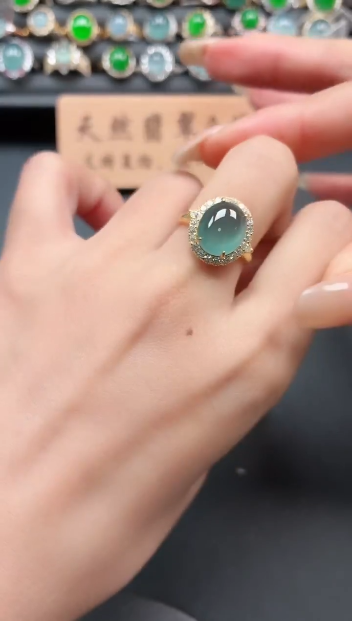 银S925镶嵌戒指翡翠1111