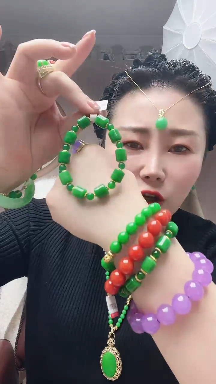 【闪购商品】翡翠手链14K金镶嵌83号