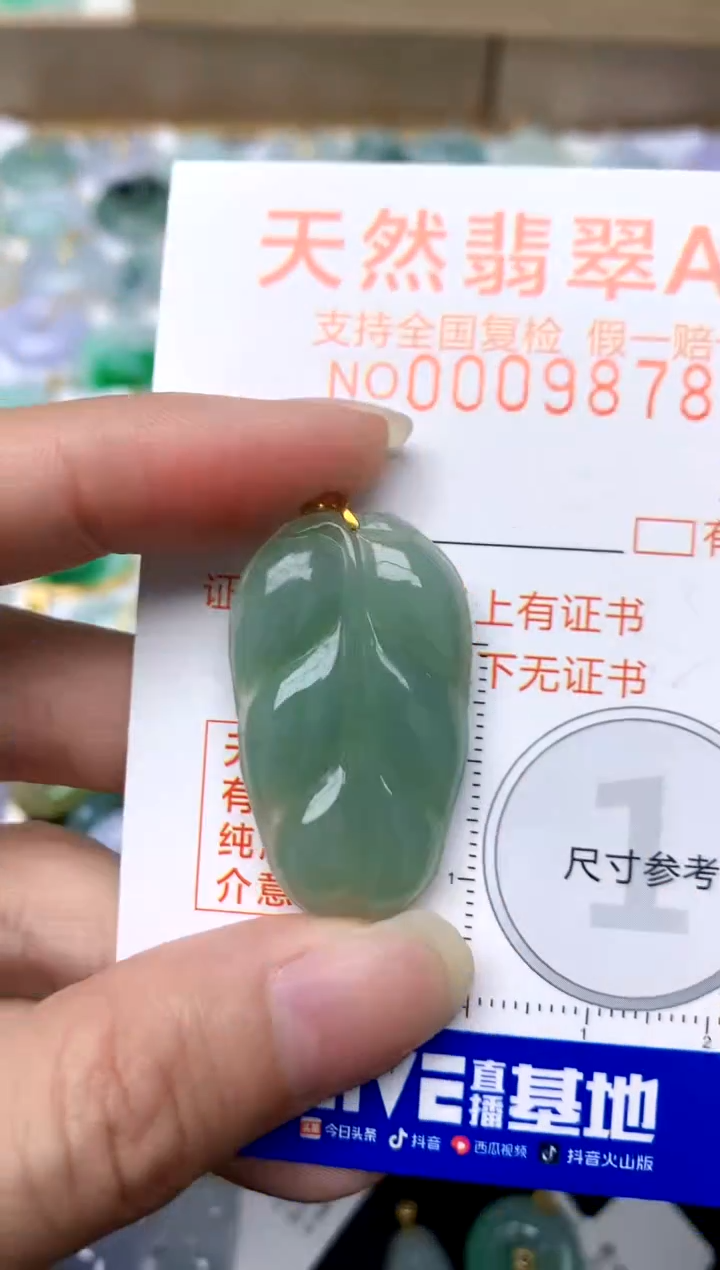 【闪购商品】翡翠颈饰18K金镶嵌242天然A货翡翠