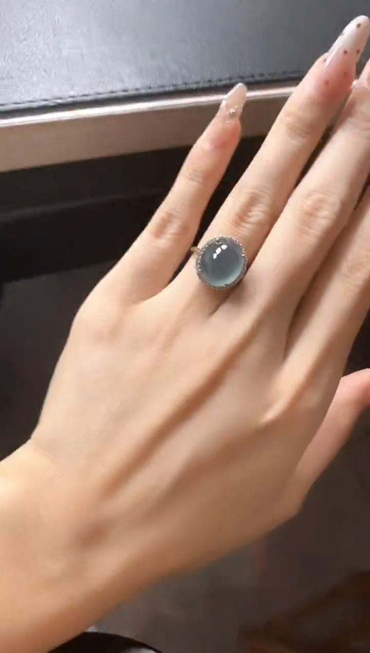 银S925镶嵌戒指翡翠51511