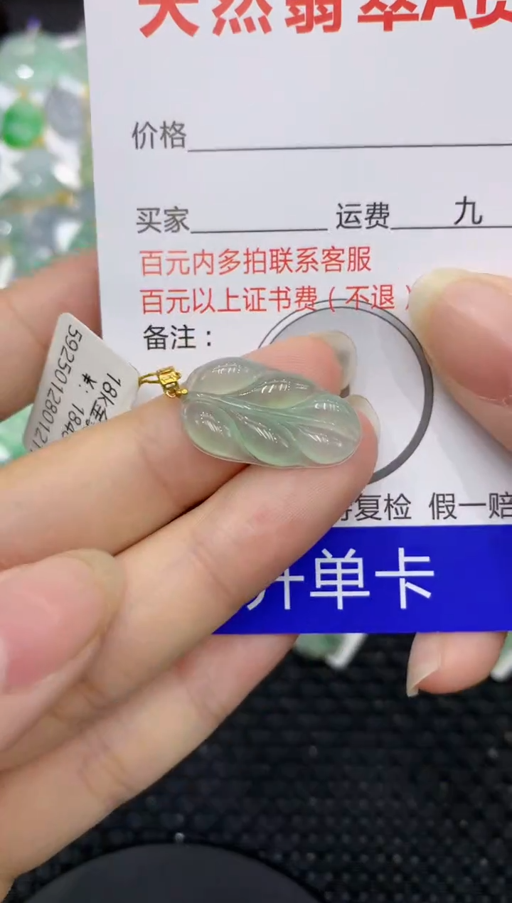 【闪购商品】翡翠颈饰18K金镶嵌8888888888