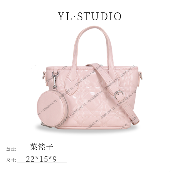 【依琳定制】女士潮流时尚经典气质手拎单肩包GQ-87541-浅粉