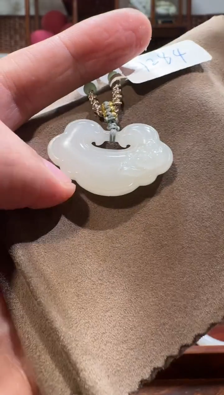 【闪购商品】和田玉吊坠未镶嵌1284平安锁