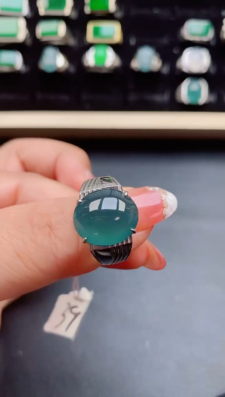 【闪购商品】翡翠戒指银S925镶嵌508550