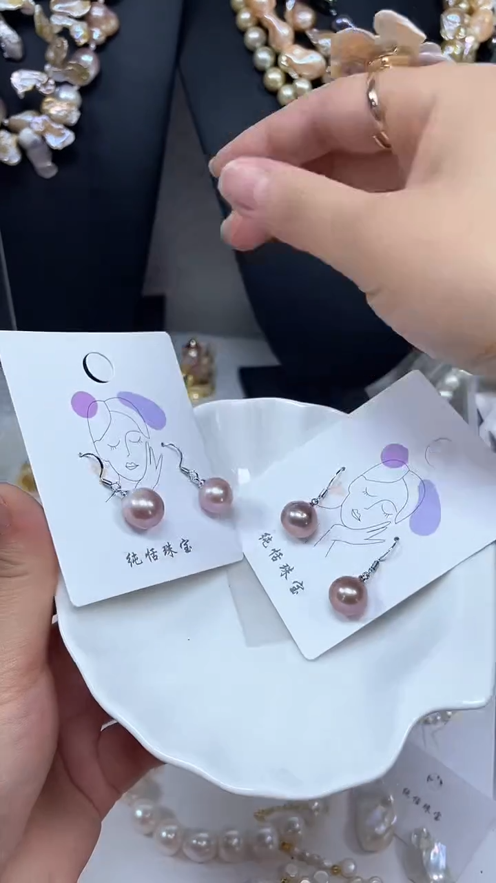 未镶嵌淡水珍珠耳饰【纯恬巴洛克饰品】（多样性发货发一）