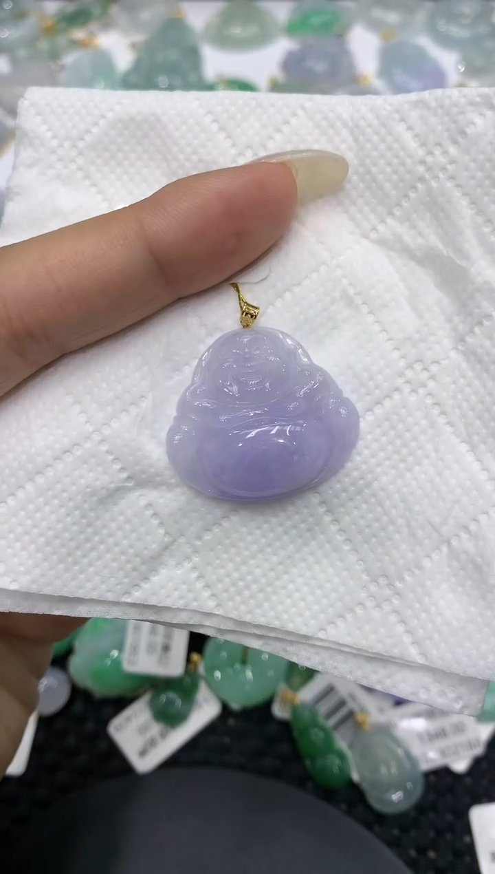 颈饰18K金镶嵌翡翠111111111111