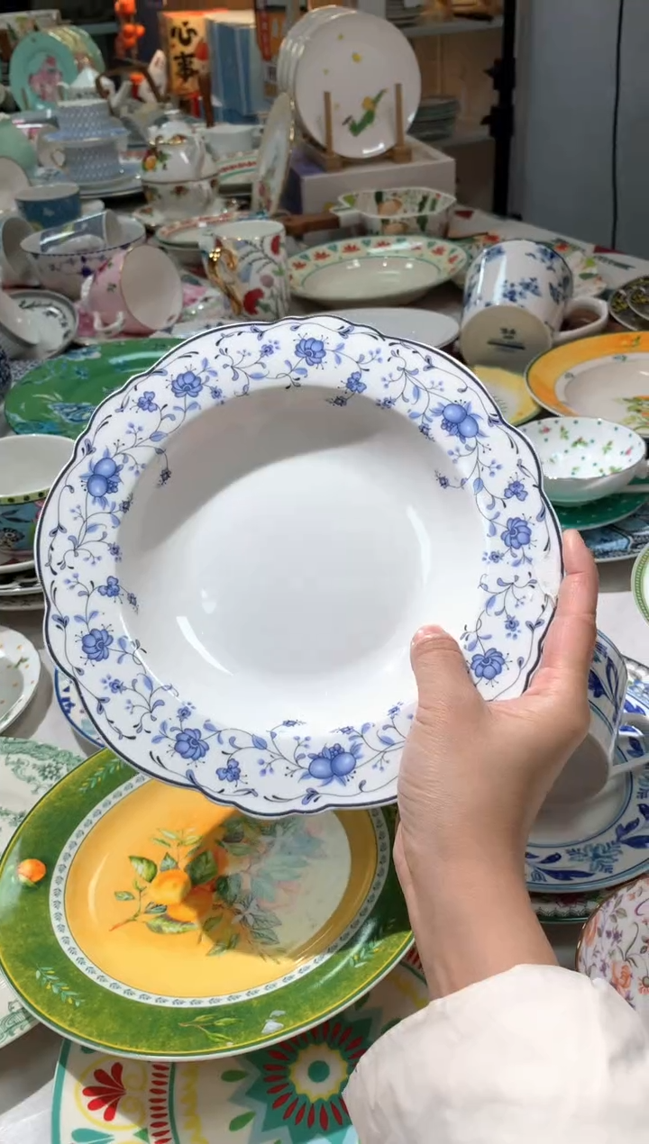 【闪购商品】瓷片CC021陶瓷没有完美无瑕陶瓷1个汤盘