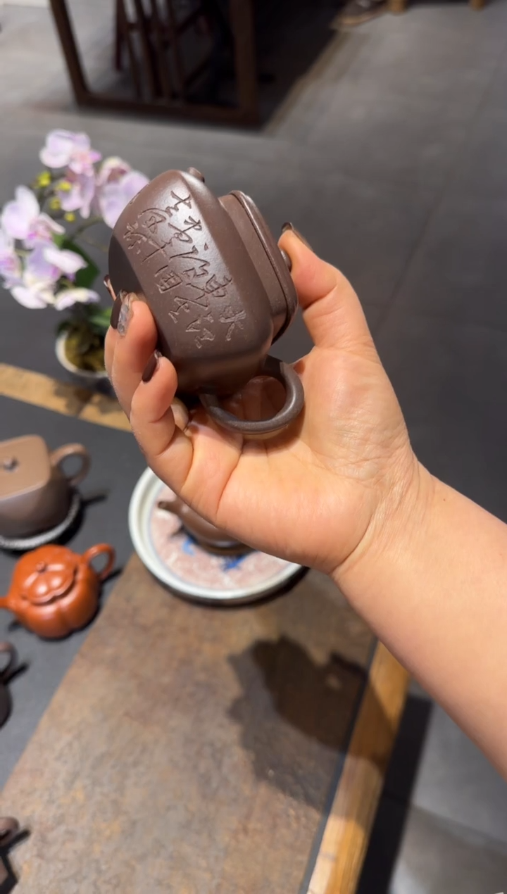 【闪购商品】紫砂茶壶天青合欢