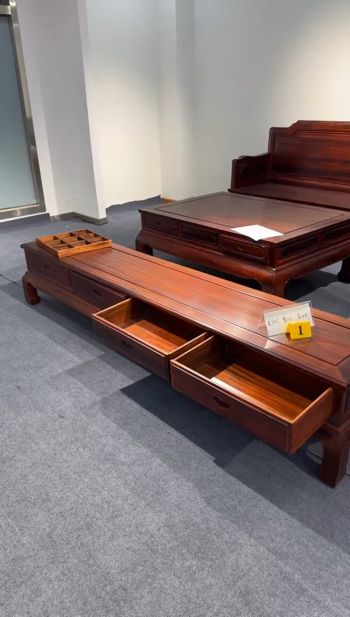 黑酸枝木类家具姓****）2米2电视柜四抽