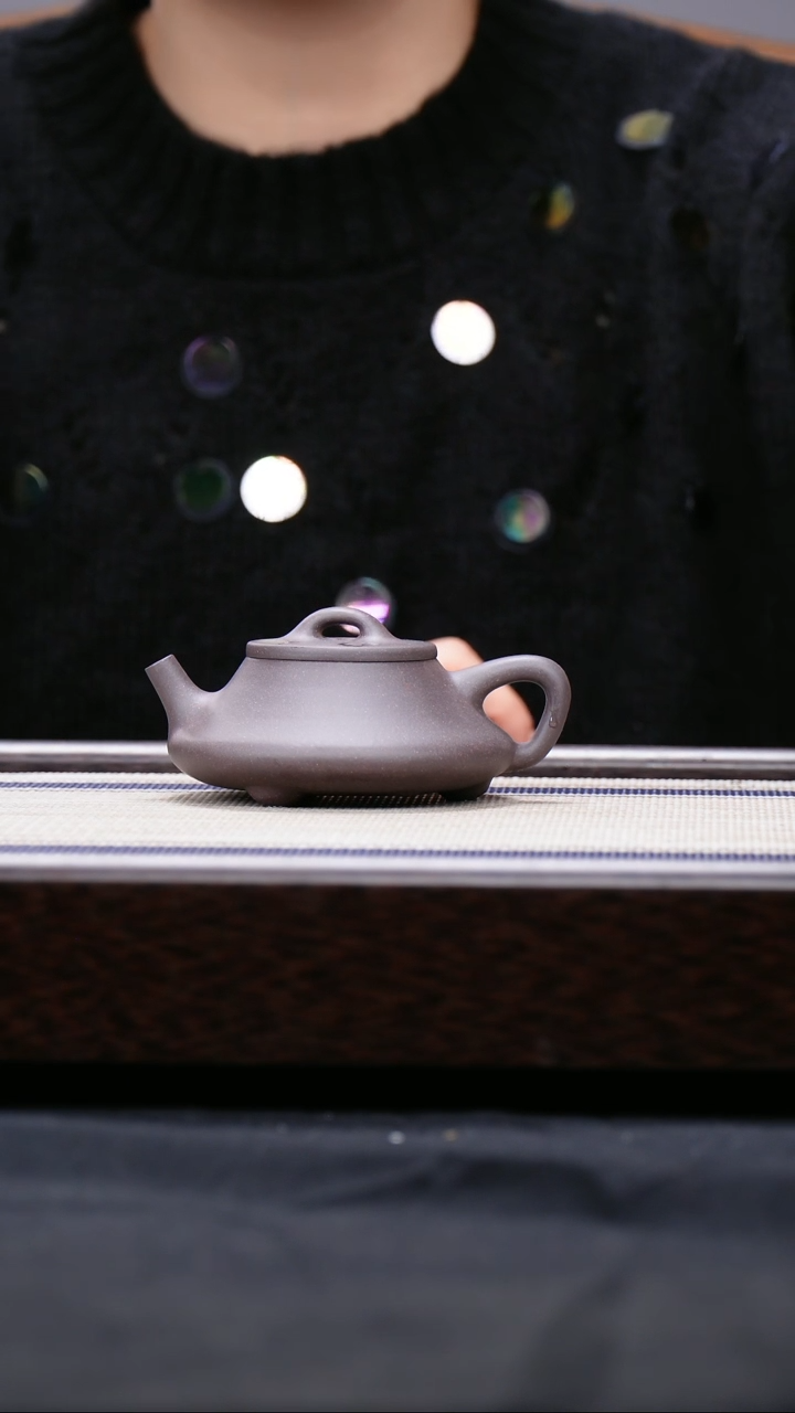 【闪购商品】紫砂茶壶清灰紫泥  柱瓢壶 