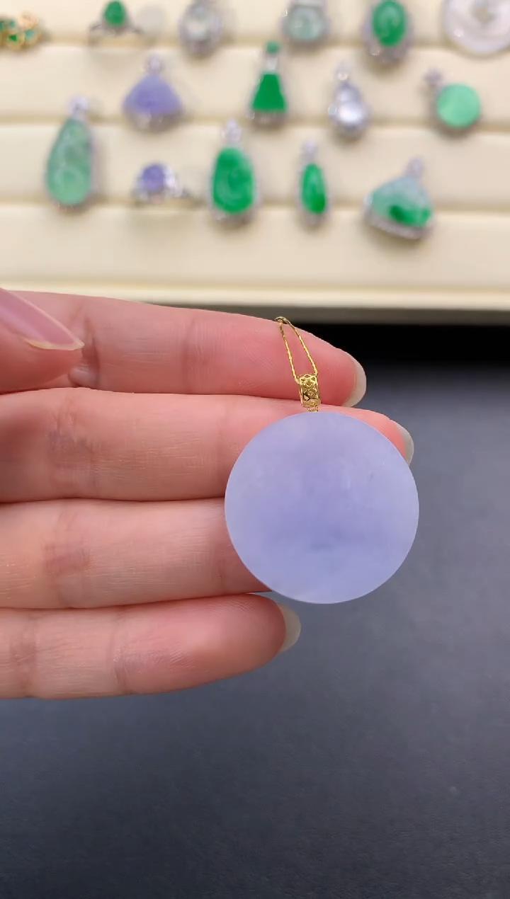 【闪购商品】翡翠颈饰18K金镶嵌D672