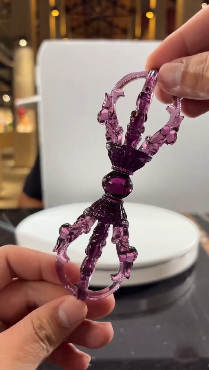 摆件紫罗兰艺术琉璃摆件