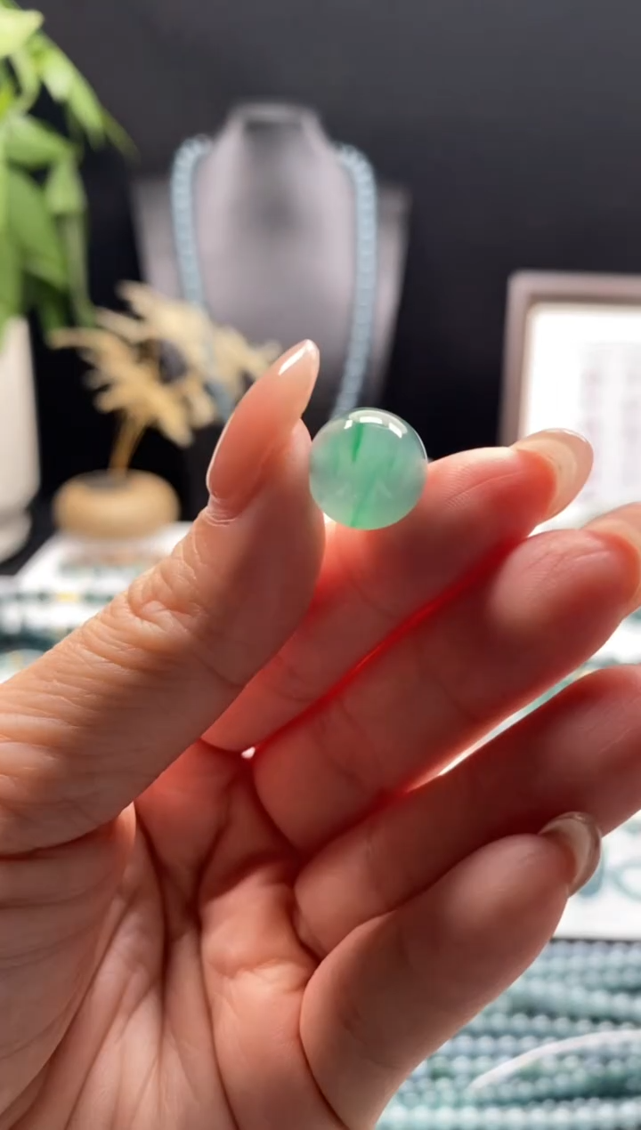 未镶嵌手链翡翠肥*散珠卡12MM左右圆珠