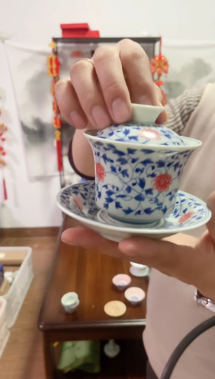 【闪购商品】【瓷心匠物】直播间福利专款茶枝莲马蹄盖碗