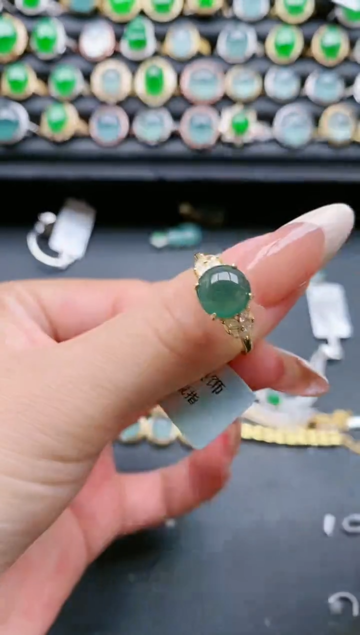 【闪购商品】翡翠戒指银S925镶嵌111111