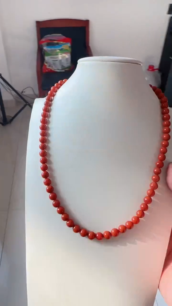 未镶嵌多样性发一件南红玛瑙【云端】颈链7mm保山圆珠锁骨链