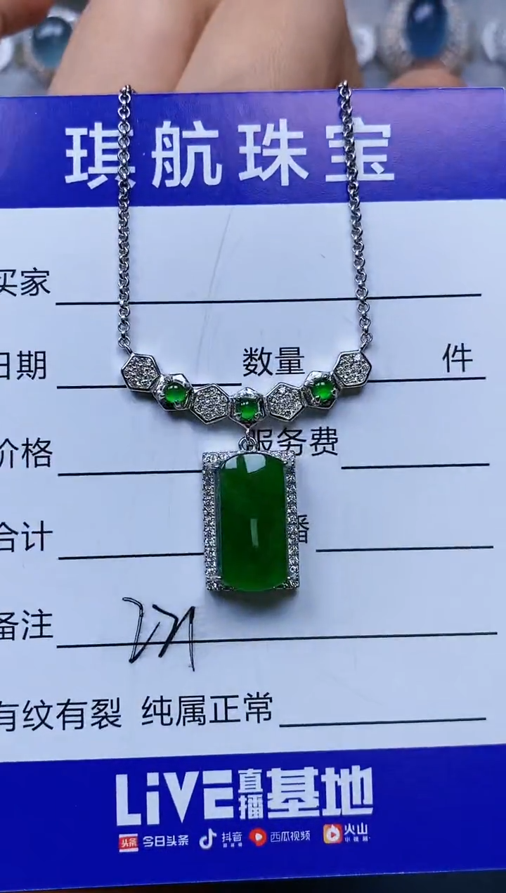 【闪购商品】翡翠颈饰银S925镶嵌0221