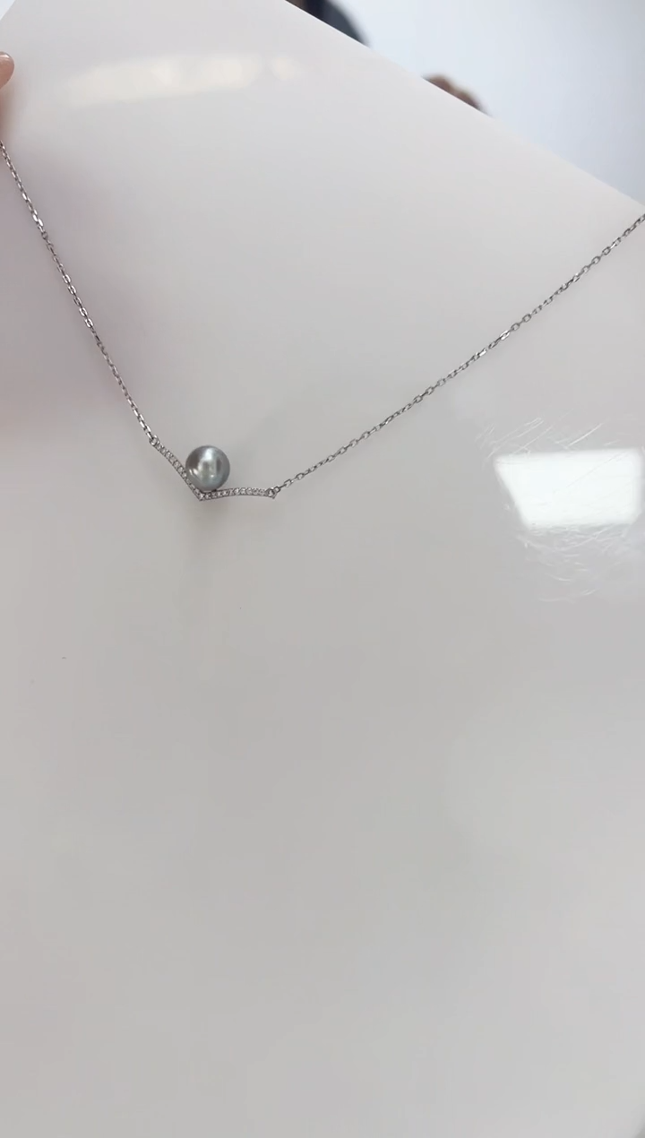【闪购商品】海水珍珠DA银S925镶嵌套链 7 C1758