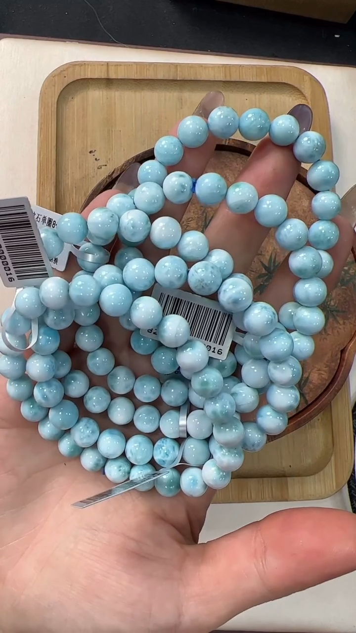 【闪购商品】针钠钙石（海纹石）手链未镶嵌XL3764约8mm多样发一