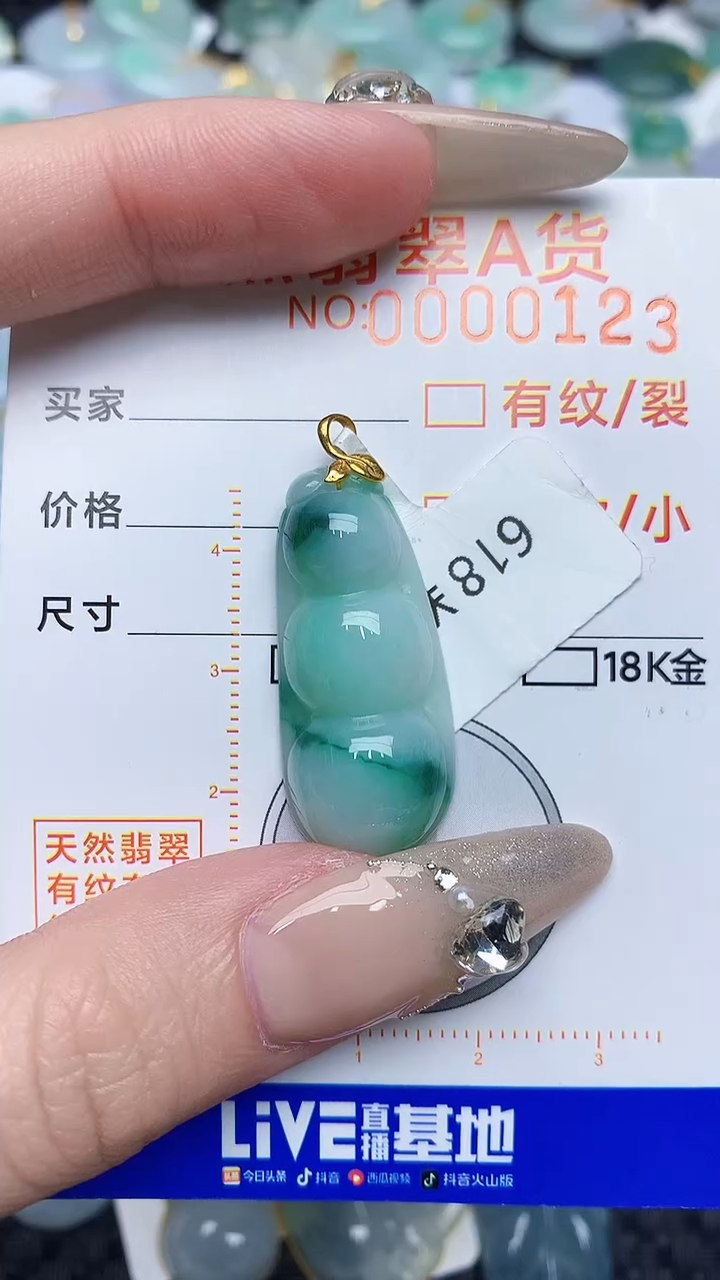 【闪购商品】翡翠颈饰18K金镶嵌8767678678