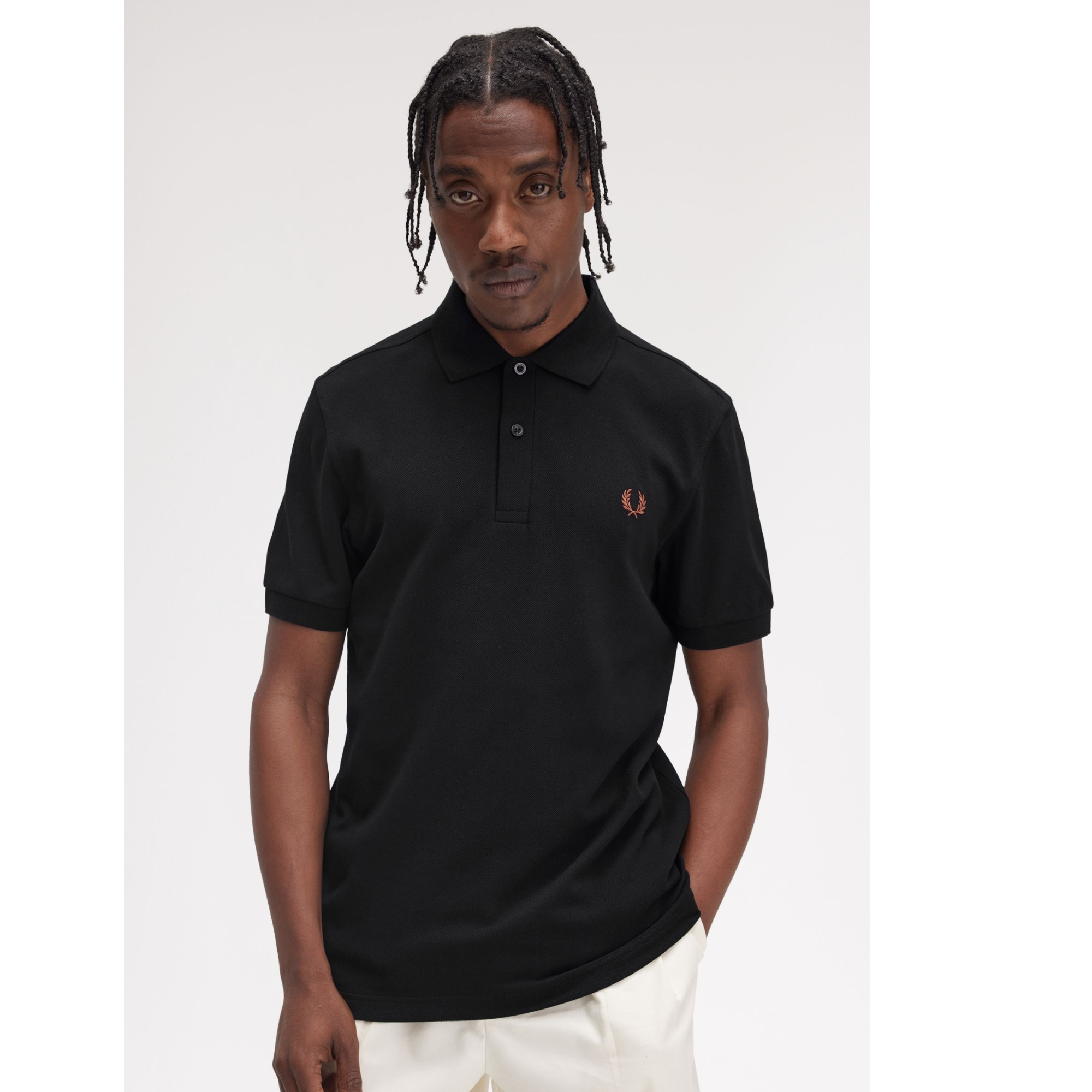 FRED PERRY 2025年新品麦穗POLO衫商务舒适刺绣款男装短袖上衣潮