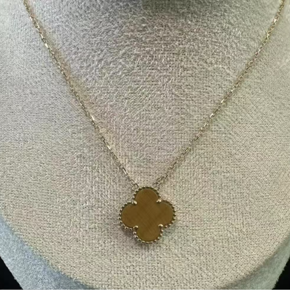 单花套链  虎眼石15mm  黄金色    时尚小清新   精致典雅
