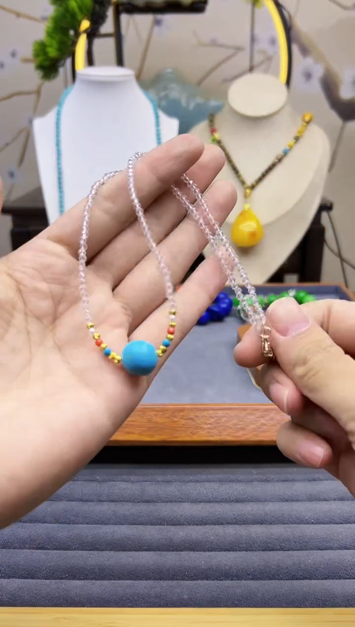 【闪购商品】水晶颈饰14K金镶嵌x301`````````