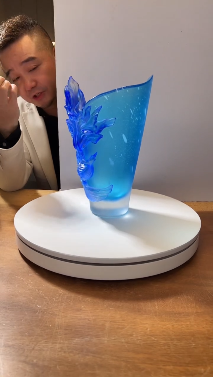 【闪购商品】茶宠巴比特美学 蓝色凤凰花器