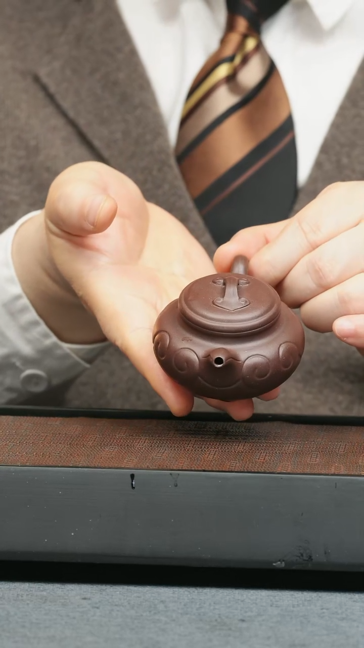 【闪购商品】紫砂茶壶五堂 仿古如意-90cc