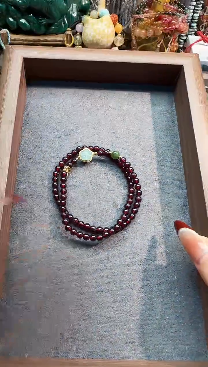 【闪购商品】石榴石手链银S925镶嵌531113
