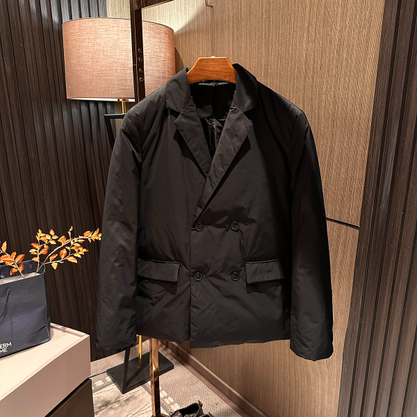 【科技防水 商务型男】2025冬季新款男士高档百搭双排扣西装羽绒服