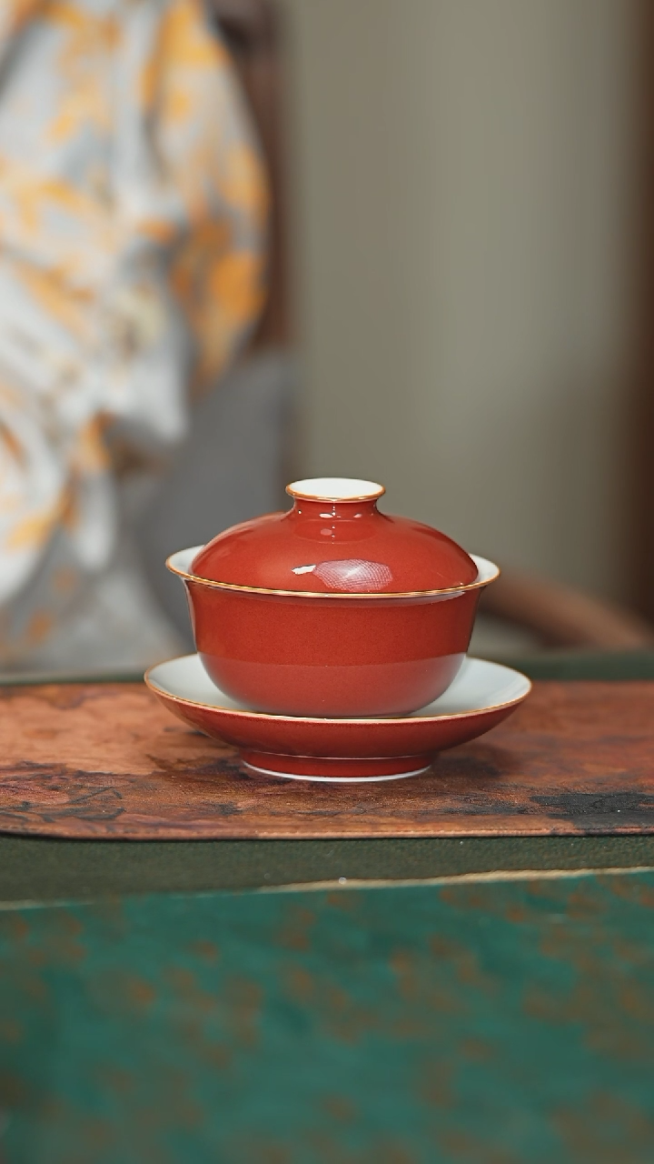 【闪购商品】摆件耕道堂西施三才盖碗