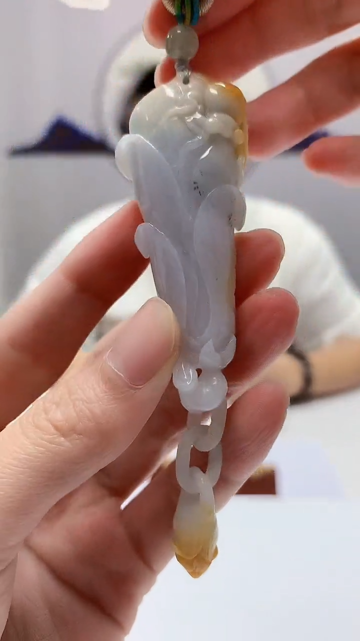 【闪购商品】定制翡翠未镶嵌4812zm-毛货挂件环环相扣94