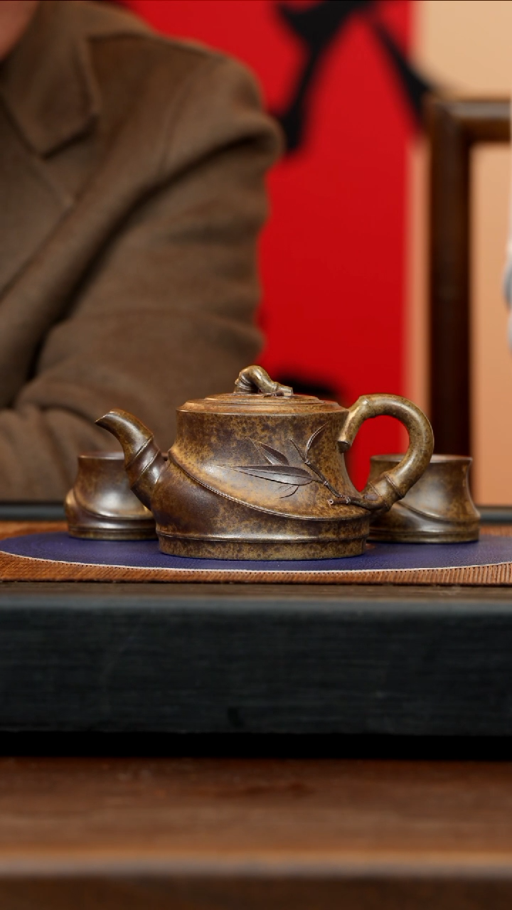 【闪购商品】紫砂茶壶CLQ 隧道窑 竹段套组