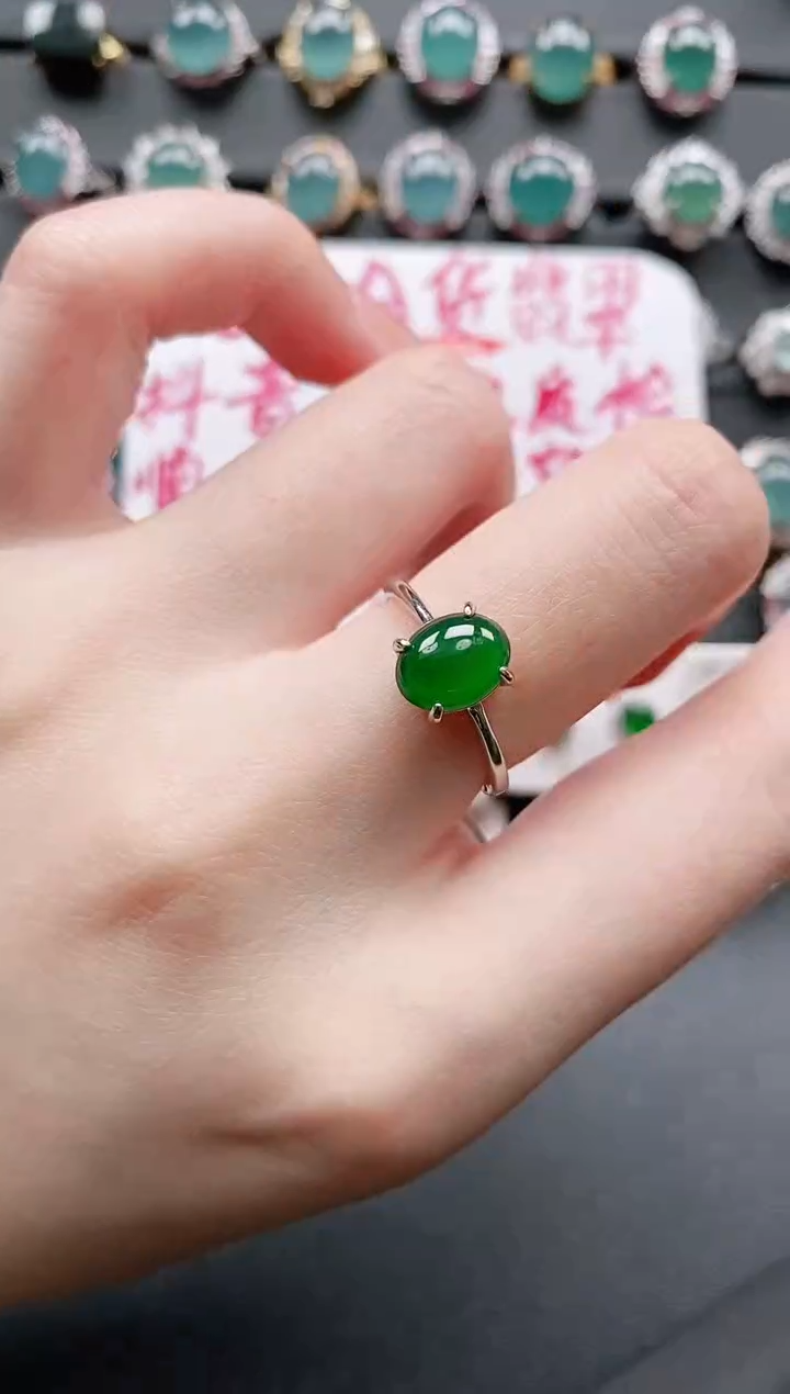 【闪购商品】翡翠戒指银S925镶嵌11111111