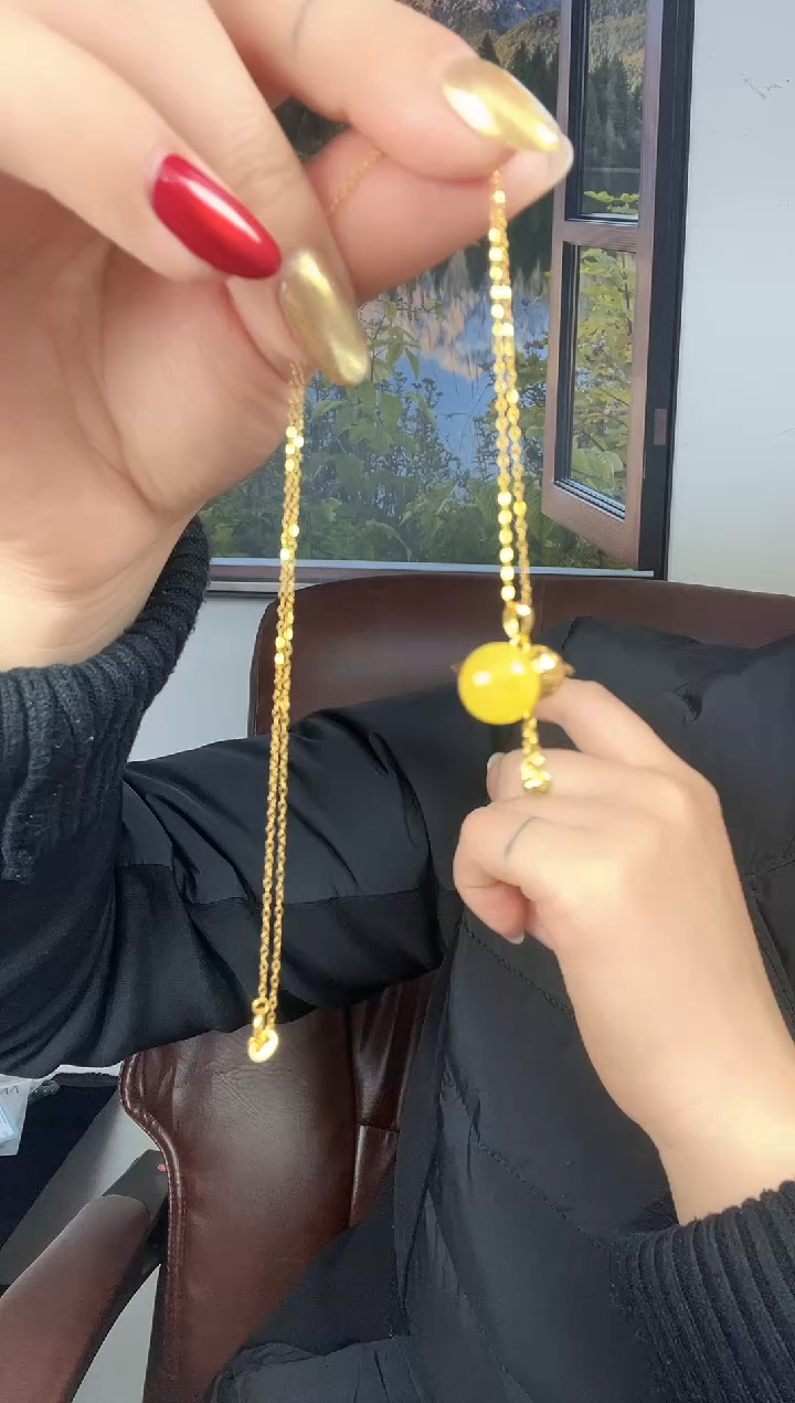 蜜蜡颈饰未镶嵌蜜蜡葫芦吊坠 