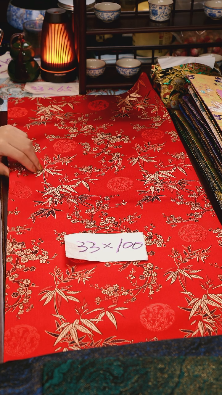 【花好月圆单面】中国风干泡织锦茶席33*100